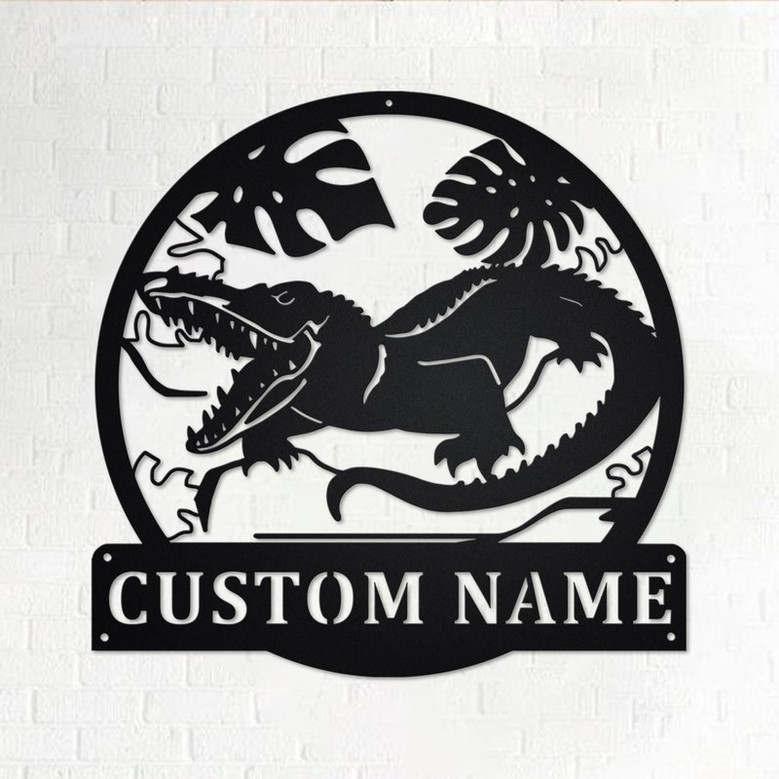Custom Gator Wall Hanging Metal Wall Art, Personalized Gator Name Sign Decoration For Room, Gator Home Decor, Custom Gator, Gator Lover Gift