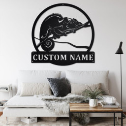 Custom Chameleon Metal Wall Art, Personalized Chameleon Name Sign Decoration For Room, Chameleon Home Decor, Custom Chameleon, Chameleon