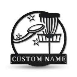 Personalized Disc Golf Sport Monogram Metal Sign | Custom Disc Golf Metal Sign | Birthday Gift | Disc Golf Gift