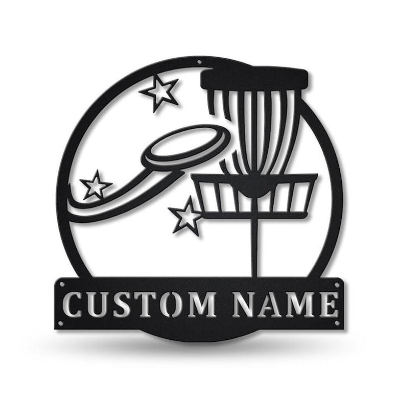 Personalized Disc Golf Sport Monogram Metal Sign | Custom Disc Golf Metal Sign | Birthday Gift | Disc Golf Gift