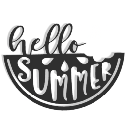Hello Summer Watermelon Metal Signs