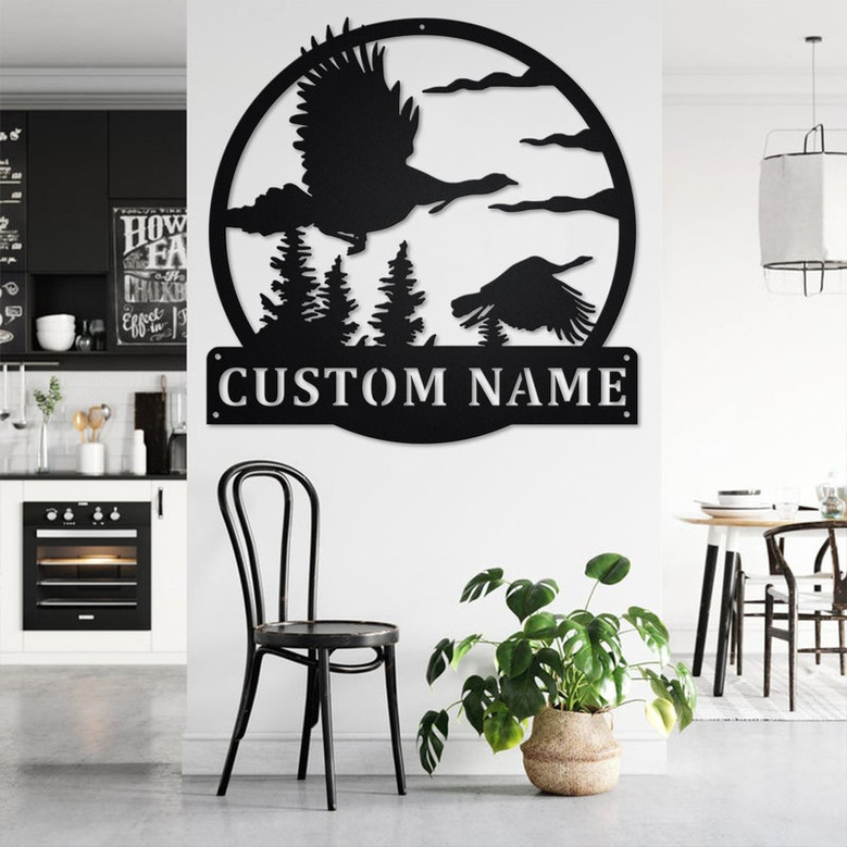 Custom Wild Turkeys Metal Wall Art, Personalized Wild Turkeys Name Sign Decoration For Room,Wild Turkeys Metal Home Decor,Custom Wild Turkey