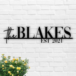 Personalized Family Name Metal Sign, Last Name Plaque, Custom Name Sign