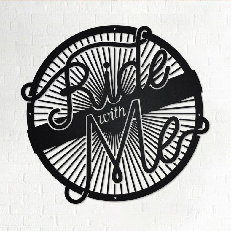 Custom Biker Ride With Me Metal Wall Art, Personalized Biker Name Sign Decoration For Room, Biker Home Decor , Custom Biker, Ride With Me