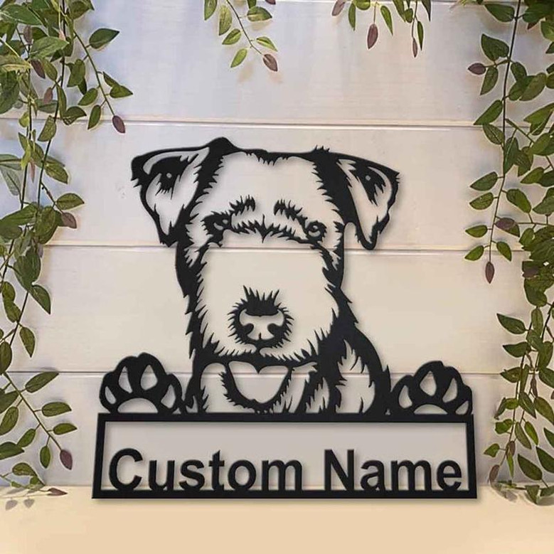 Personalized Lakeland Terrier Dog Metal Sign Art | Custom Lakeland Terrier Dog Metal Sign | Birthday Gift | Animal Funny | Father's Day Gift