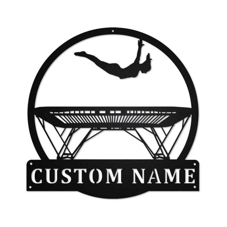 Personalized Trampolining Metal Sign | Trampolining Metal Wall Art | Trampolining Metal wall Decor | Trampolining Lover| Custom Trampolining