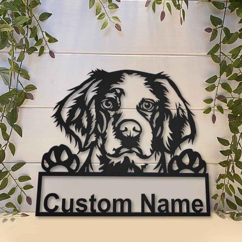 Personalized Brittany Spaniel Dog Metal Sign Art | Custom Brittany Spaniel Dog Metal Sign | Dog Gift | Birthday Gift | Animal Funny