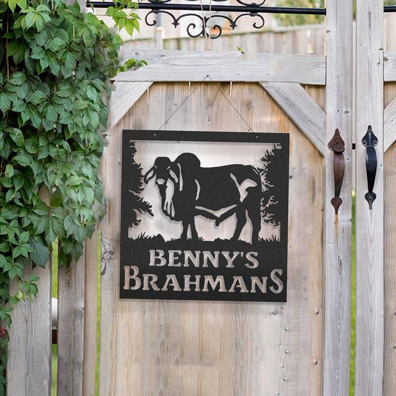 Custom Metal Brahman Farm Sign Metal Farm Sign