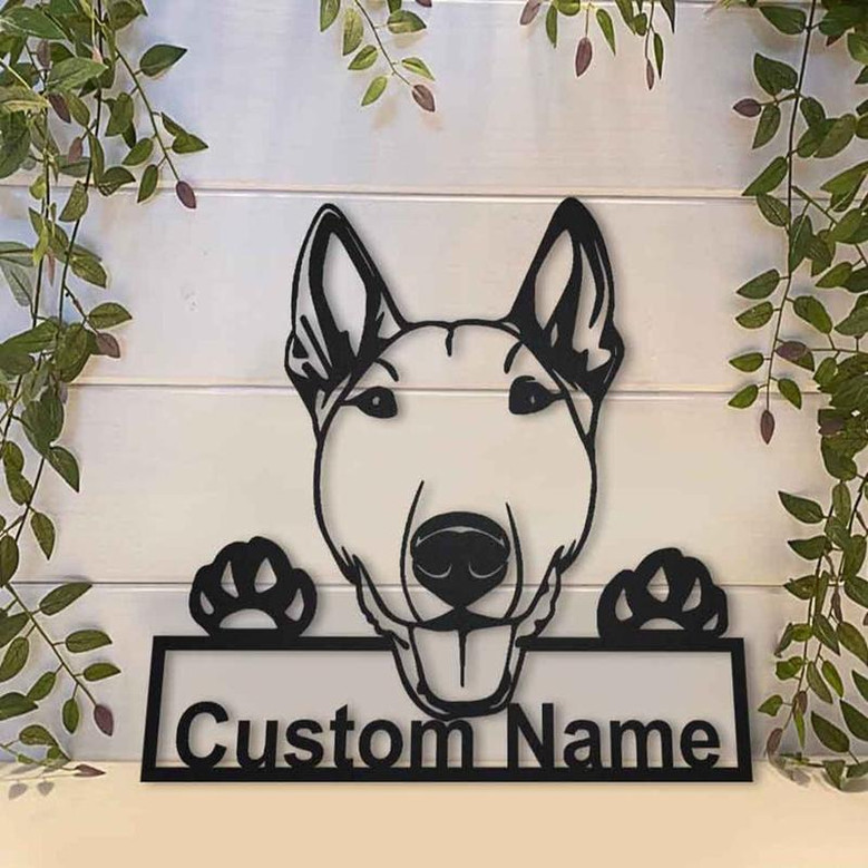 Personalized Bull Terrier Dog Metal Sign Art | Custom Bull Terrier Dog Metal Sign | Dog Gift | Birthday Gift | Animal Funny