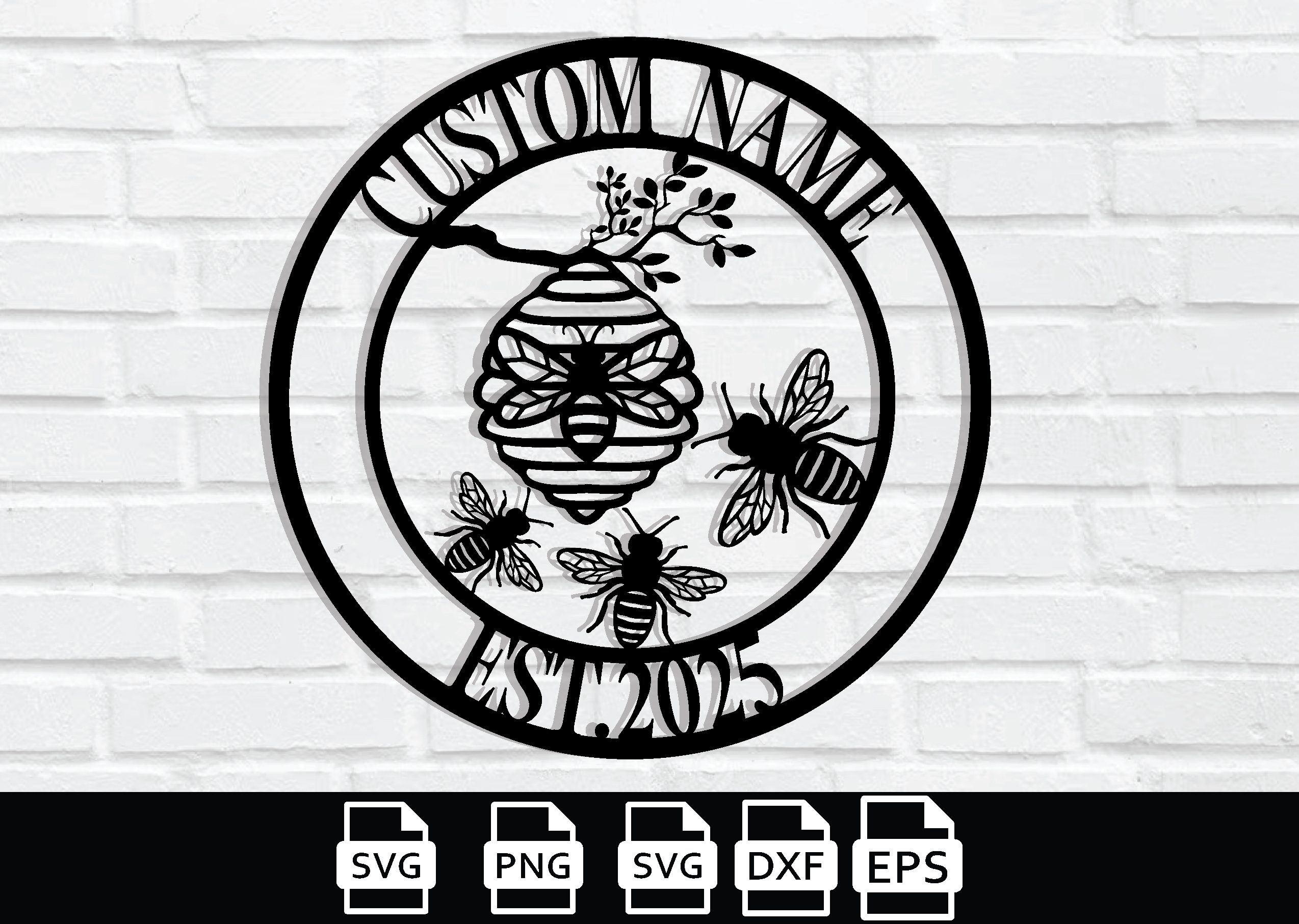 custom Honey Bee Metal Sign