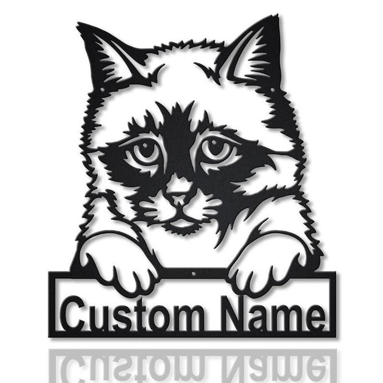 Personalized Birman Cat Metal Sign Art, Custom Birman Cat Metal Sign