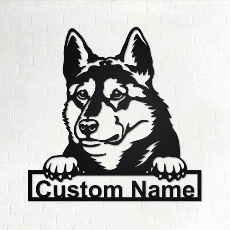 Personalized Laika Dog Cut Metal Sign, Dog Lover Custom Name Metal Wall Art, Laser Cut Metal Signs Laika Dog