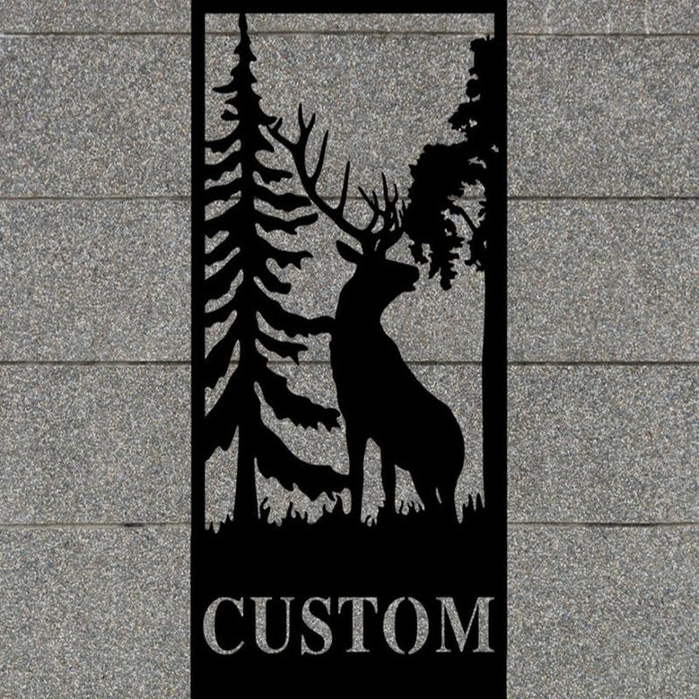 Metal Deer Name Sign, Deer Metal Sign, Deer Sign, Animal Metal Sign, Personalized wildlife Sign, Last Name Sign, Metal Wall Decor, Porch,art