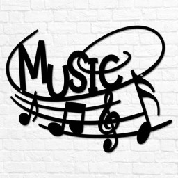 Metal Music Wall Art, Metal Music Gift for Teacher Metal ,Music Sign, Room Decor Music Love