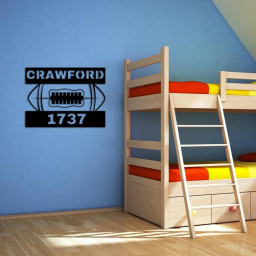 Custom Metal Football Sign, Home Decor, sports wall hanging, football wall hanging, custom home decor, custom football decor, gift for son