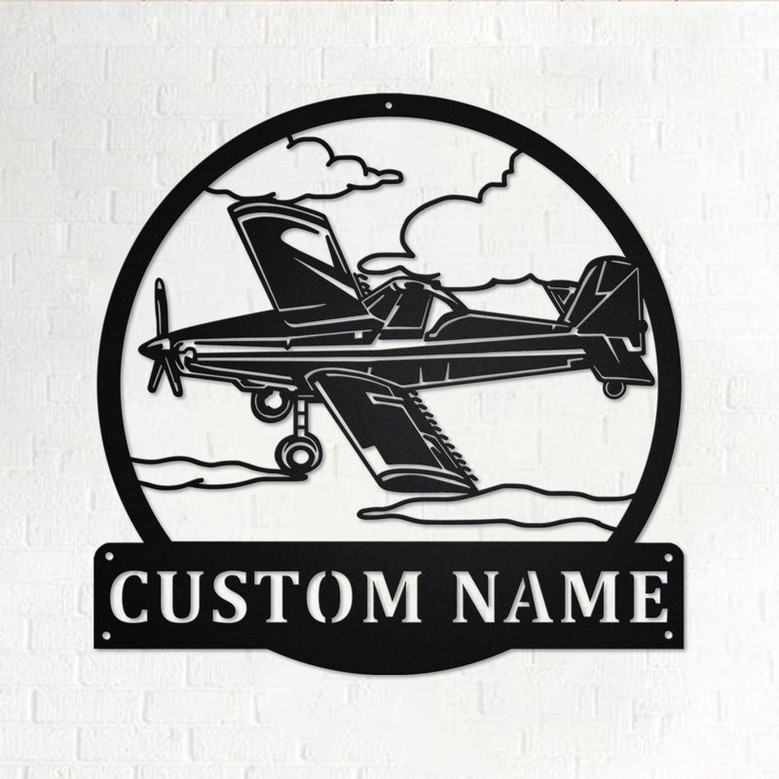 Custom Crop Duster Metal Wall Art, Personalized Pilot Name Sign Decoration For Room, Crop Duster Home Decor, Custom Crop Duster, Crop Duster