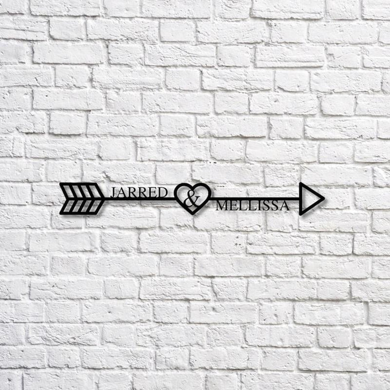Personalized Metal Couple Sign, Anniversary Gift, Newly Engaged Gift