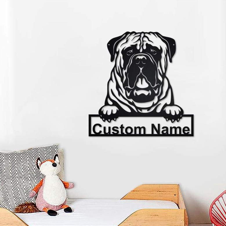 Personalized Bullmastiff Dog Metal Sign | Bullmastiff Dog Metal Wall Art | Dog Metal Sign| Bullmastiff Dog Gift | Bullmastiff Dog Lover Gift