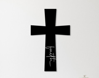 Metal Cross Wall Sign, Faith Cross Metal Wall Art, Christian Wall Art, Jesus Decorative Sign