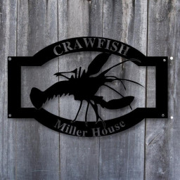 Crawfish Metal Outdoor Sign, Crawfish Boil Sign, Outdoor Kitchen Metal Signs, Crawfish House Sign, Lobster Sign, Cajun Party Sign, Chef Sign