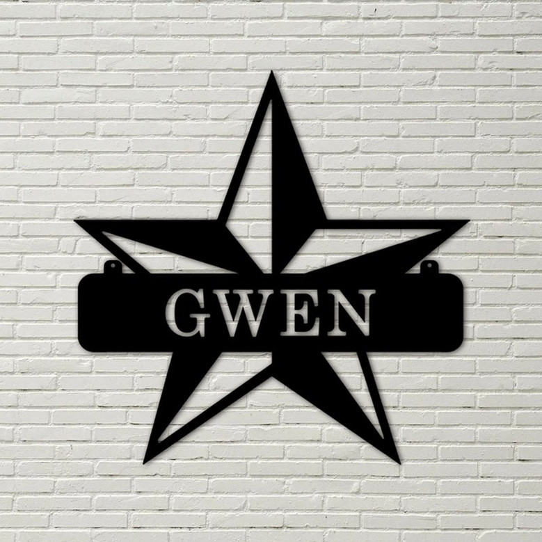 Metal Star Sign - Metal Wall Art - Housewarming Gift - Wedding Gift - Personalized Metal Wall Art - Custom Metal Wall Decor
