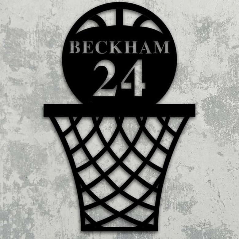 Custom Metal Sign, Wall art, wall hanging, last name sign, personalized sign, home decor,wall decor,basketball, basketball sign,gift for son