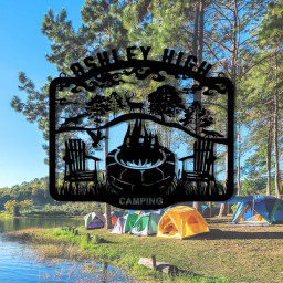 Custom Winter Camp Metal Sign, Personalized Metal Ranch Sign, Unique Christmas Gift