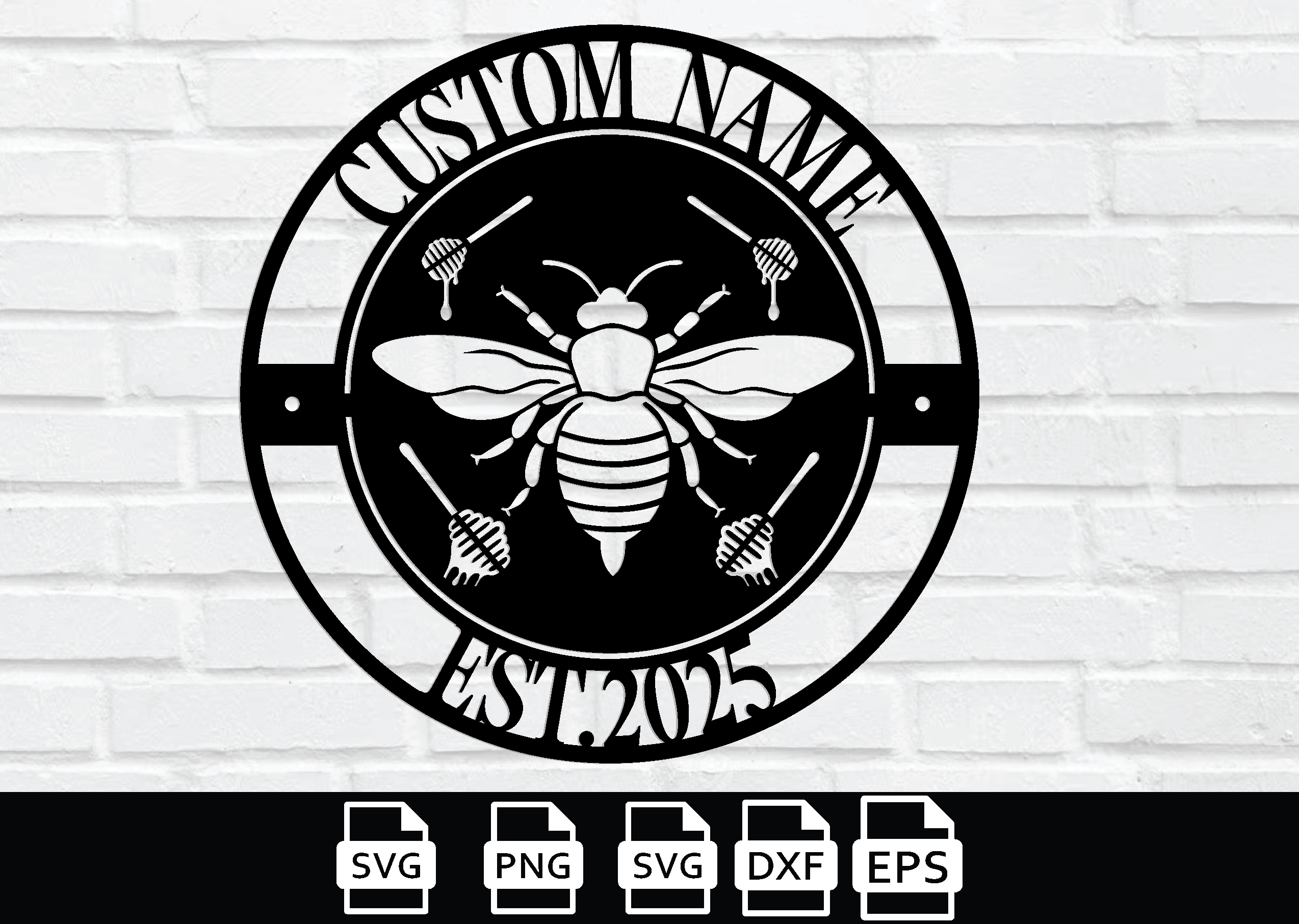 custom Honey Bee Metal Sign