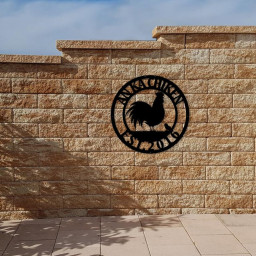 Personalized Chicken Coop Sign, Custom Farmhouse Metal Sign, Ranchhouse Metal Wall Sign