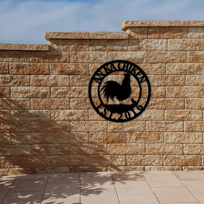 Personalized Chicken Coop Sign, Custom Farmhouse Metal Sign, Ranchhouse Metal Wall Sign