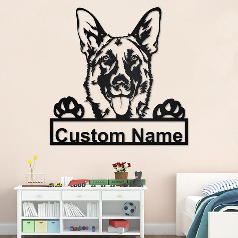 Personalized Dutch Shepherd Metal Sign | Dutch Shepherd Metal Wall Art | Dutch Shepherd Metal Wall Decor | Custom Dutch Shepherd |Custom Dog