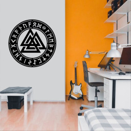 Valknut Metal Wall Art| Metal Wall Sign | Metal Wall Hanging | Office Wall Art | Viking Wall Art | Valknut Wall Sign | Viking Metal Wall Art