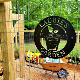 Custom Gift for Gardener, Metal Personalized Garden Sign
