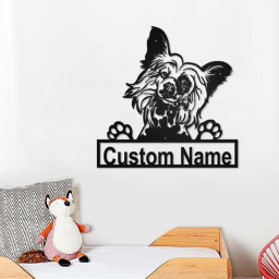 Personalized Chinese Crested Metal Sign | Chinese Crested Metal Wall Art | Chinese Crested Metal Wall Decor | Custom Cane Corso | Custom Dog