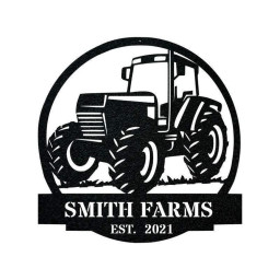 Custom Metal Tractor Sign ,Door Hanger, Housewarming Gift