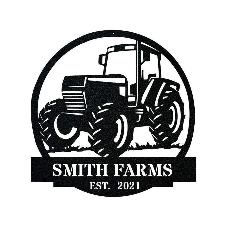 Custom Metal Tractor Sign ,Door Hanger, Housewarming Gift