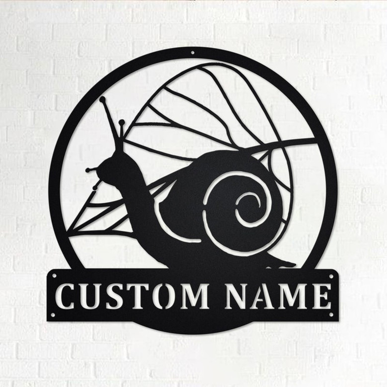 Custom Snail Metal Wall Art, Personalized Snail Name Sign Decoration For Room, Snail Metal Home Decor, Custom Snail, Snail Metal Wall Decor
