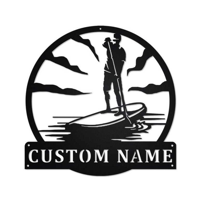 Personalized Standup Paddleboarding Metal Sign | Standup Paddleboarding Metal Wall Art | Standup Paddleboarding Metal wall Decor