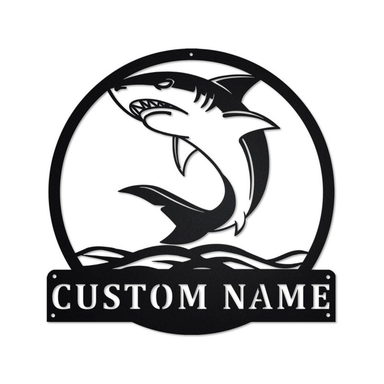 Personalized Shark Metal Sign | Shark Metal Wall Art | Shark Metal wall Decor | Shark Lover Gift | Custom Shark | Shark