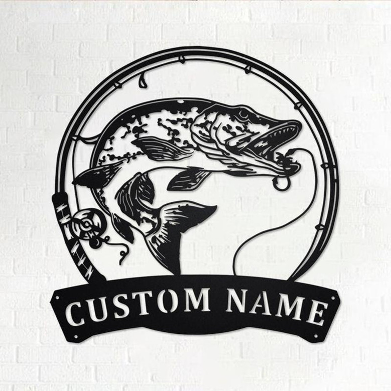 Personalized Northern Pike Fish Metal Sign | Fishing Metal Wall Art | Fishing Metal wall Decor | Fishing Lover | Custom Fishing | Fishman