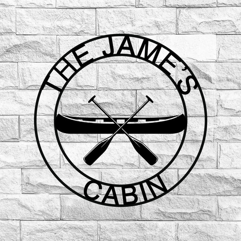 Canoe Sign, Personalized Canoe Sign, Metal Canoe Sign, Lake house Cabin sign, Custom Cabin Sign, Metal sign, Camping sign, Lodge Sign, Cabin