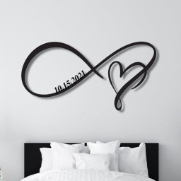 Metal Address Plaque, Metal Address Sign, Address Sign, Infinity Signs, Sign for her, Sign for him, New couple gift, gift for mom, monogram