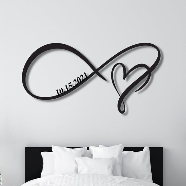 Metal Address Plaque, Metal Address Sign, Address Sign, Infinity Signs, Sign for her, Sign for him, New couple gift, gift for mom, monogram