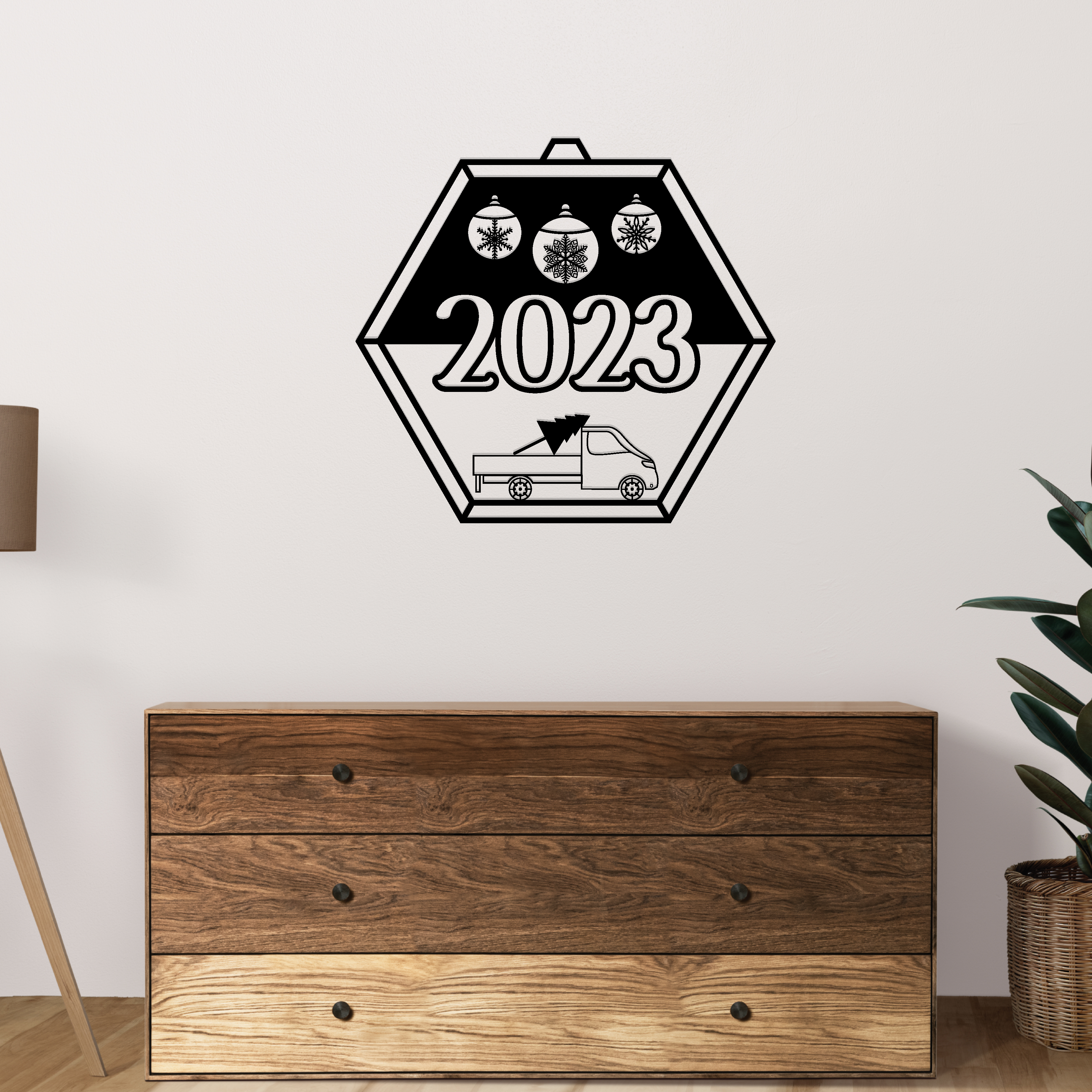 Happy New Year ornament Metal Sign
