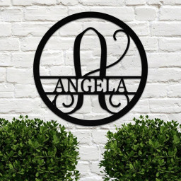 Personalized name Metal Sign Custom Metal Monogram Sign Outdoor Last Name Initial Metal Sign Front Door Decor Christmas Gift new Year's Gift