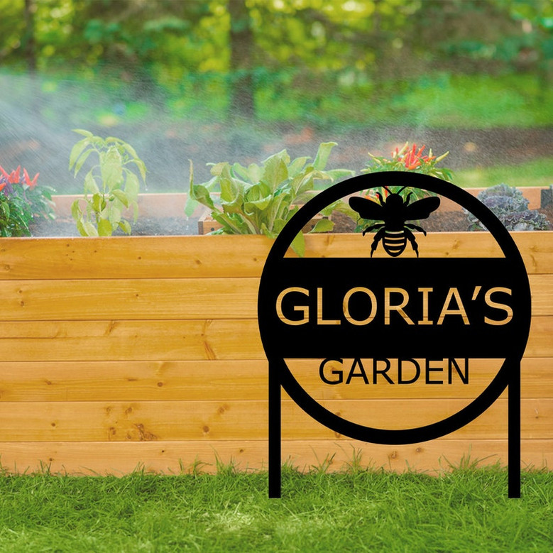 Personalized Garden Metal Sign,Custom Family Name Sign,Gift For Gardener,Housewarming Gift