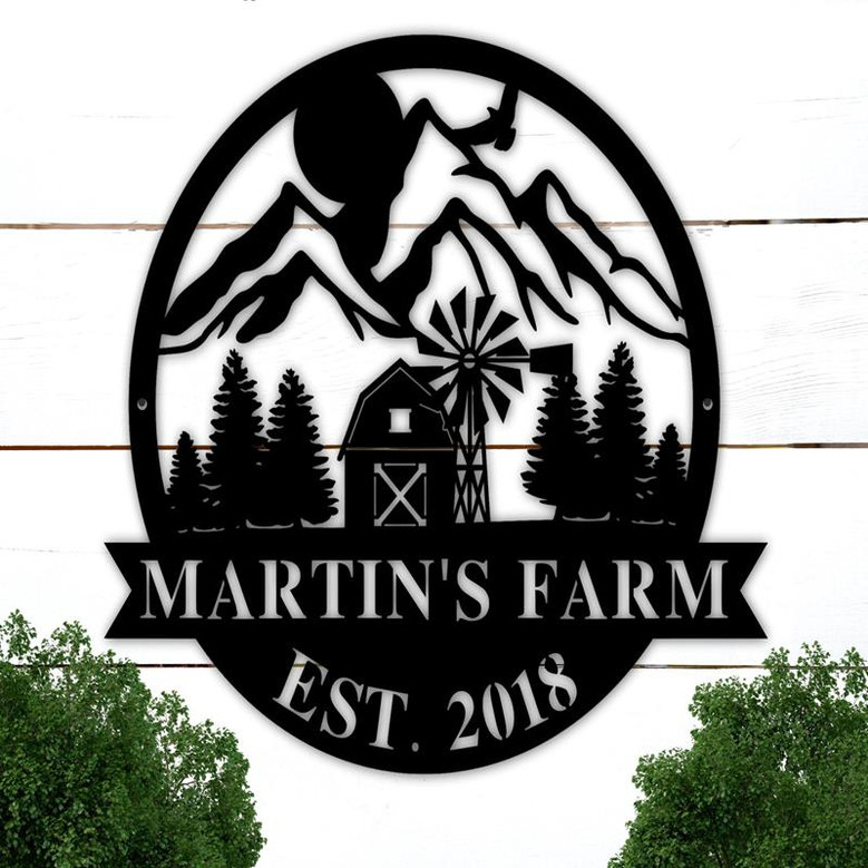 Metal Farm Barn Sign Metal Sign For Farm Personalized Farm Sign
