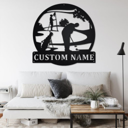 Custom Golfer Metal Wall Art, Personalized Golfer Name Sign Decoration For Room, Golfing Home Decor, Custom Golfer, Golfer Metal Decor