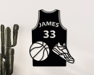 Custom Basketball Metal Sign, Basketball Fan Gift, Personalized Metal Sports Sign, Custom Metal Jersey