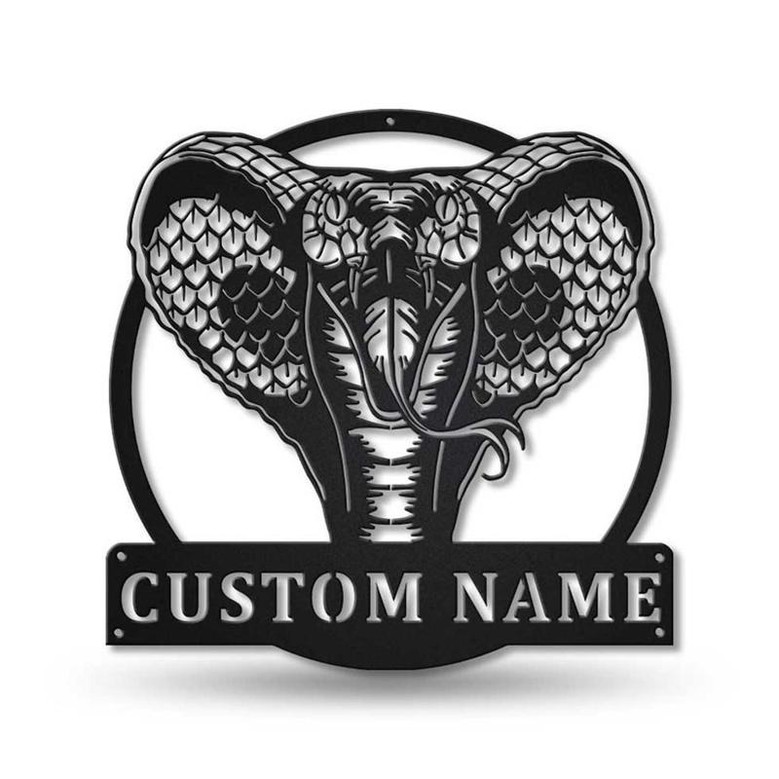 Personalized Cobra Snake Metal Sign Art | Custom Cobra Snake Metal Sign | Animal Funny | Pets Gift | Birthday Gift